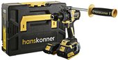 Ударная дрель-шуруповерт Hanskonner HCD18165BLI (с 2-мя АКБ, кейс) - фото