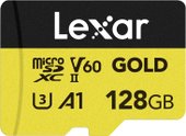 Карта памяти Lexar Professional GOLD microSDXC LMSGOLD128G-BNNNG 128GB - фото