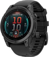 Умные часы Garmin Fenix 8 E 47мм (серая сталь, черный силиконовый ремешок) - фото