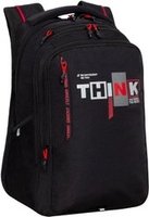 Городской рюкзак Grizzly RU-438-1 (черный/красный) - фото