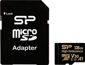 Карта памяти Silicon-Power Golden Series High Endurance microSDXC SP128GBSTXDV3V1HSP 128GB (с адаптером) - фото