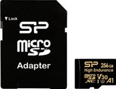 Карта памяти Silicon-Power Golden Series High Endurance microSDXC SP256GBSTXDV3V1HSP 256GB (с адаптером) - фото