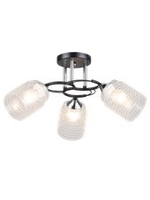 Припотолочная люстра Aitin Pro НПБ 02-3x60-101 K2246/3 (черный/хром) - фото