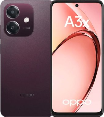 Смартфон Oppo A3x CPH2641 4GB/128GB международная версия (бургунди) - фото