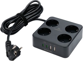 Сетевой фильтр Cablexpert PLT-4-C2U2-B-3 - фото