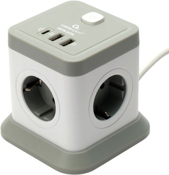 Сетевой фильтр Cablexpert TWR-4-CU2-W-2 - фото