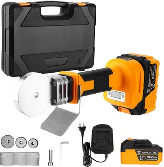 Аппарат для сварки труб Deko R-DKCPW20V 083-3002 (с 2-мя АКБ) - фото