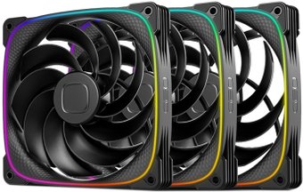 Комплект вентиляторов для корпуса Geometric Future Squama 2503R-14 Triple Pack (черный) - фото