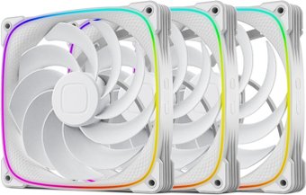 Комплект вентиляторов для корпуса Geometric Future Squama 2503R-14 Triple Pack (белый) - фото