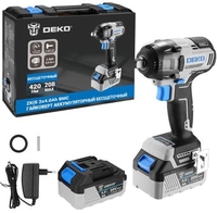 Гайковерт Deko ZKIS Set 083-1087 (с 2-мя АКБ, кейс) - фото
