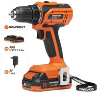 Дрель-шуруповерт Daewoo Power DAA 2122Li Set (с 2-мя АКБ, кейс) - фото