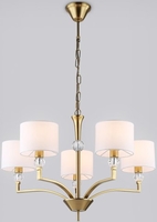 Подвесная люстра Ambrella LH71131/5 BS/WH (латунь/белый) - фото