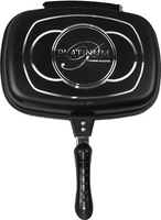 Сковорода-гриль двухсторонняя Platinum Двойная DADG28 (бордовый) - фото