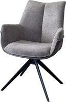 Стул с подлокотниками M-City Pontus 626M05484 (KN01-03 серыйBZ1046-02 темно-серыйчерный) - фото