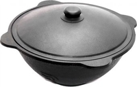 Казан Davr Metall Узбекский чугунный (10 л, круг лое дно) - фото