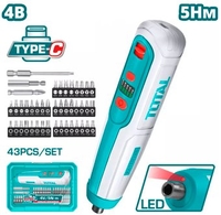 Электроотвертка Total TSDLI04062 (с АКБ, кейс) - фото