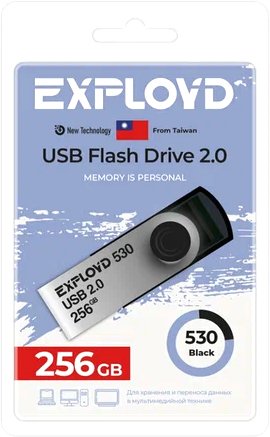 USB Flash Exployd 530 256GB (черный) - фото