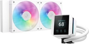 Система жидкостного охлаждения для процессора DeepCool Mystique 240 WH ARGB R-LX240-WHDSNMCP-G-1 - фото