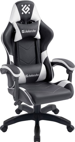 Игровое (геймерское) кресло Defender Companion (черный/белый) - фото