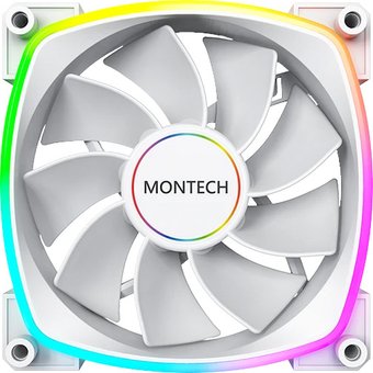 Вентилятор для корпуса Montech RX140 PWM Reverse (белый) - фото