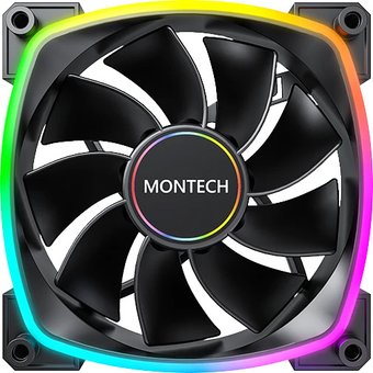 Вентилятор для корпуса Montech RX140 PWM Reverse (черный) - фото