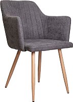 Стул с подлокотниками AksHome Brit (темно-серая ткань 1701-30/дуб) - фото