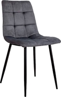 Стул AksHome Dallas (серый велюр 14/черный) - фото