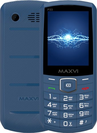 Телефон Maxvi P33 (синий) - фото