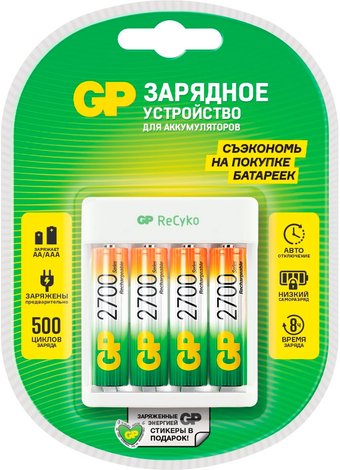 Аккумуляторы + зарядное GP Е411-270AAHCCS-2CR1 - фото