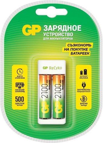 Аккумуляторы + зарядное GP E211/210AAHCCS-2CR1 - фото