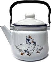 Чайник без свистка Эмаль Гуси 01-2711н/4М - фото