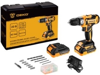 Дрель-шуруповерт Deko GCD20DU PRO Set 083-1040 (с 2-мя АКБ, кейс) - фото