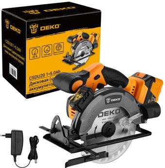 Дисковая (циркулярная) пила Deko CSDU20 083-1104 (с 1-им АКБ) - фото