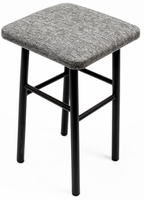 Табурет ВВР Классик (серый/черный, рогожка) - фото