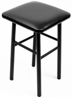 Табурет ВВР Классик (черный/черный, экокожа) - фото