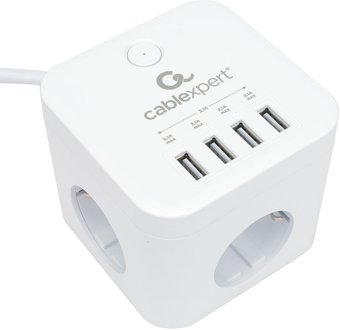 Сетевой фильтр Cablexpert CUBE-3-U4-W-1.5 - фото
