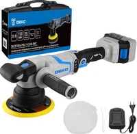 Полировальная машина Deko DKCP20DA Pro 085-1066 (с 1-им АКБ, кейс) - фото