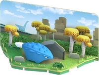 Магнитный конструктор Halftoys Dino Анкило с диорамой HD004 - фото