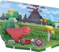 Магнитный конструктор Halftoys Dino Ти-Рекс с диорамой HD002 - фото