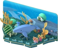 Магнитный конструктор Halftoys Ocean Горбатый кит с диорамой HO004 - фото