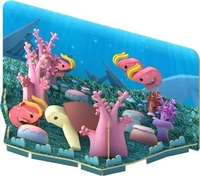 Магнитный конструктор Halftoys Ocean Зеленая черепаха с диорамой HO003 - фото