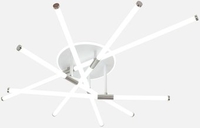 Припотолочная люстра Mirastyle XL-80011B-5+1 WT+Nickel - фото