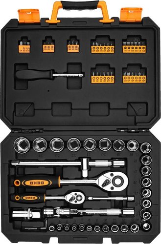Универсальный набор инструментов Deko DKMT72-1 (72 предмета) - фото