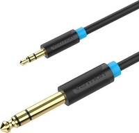 Кабель Vention BABBG 3.5 мм jack - 6.3 мм jack (1.5 м, черный) - фото