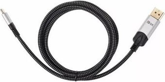 Кабель VCOM CU422MCV-1.8M USB Type-C - DisplayPort (1.8 м, черный/серый) - фото