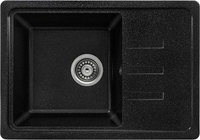 Кухонная мойка Saniteco Rosa (черный с сифоном) - фото