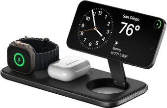 Беспроводное зарядное Satechi Qi2 Trio Wireless Charging Pad - фото