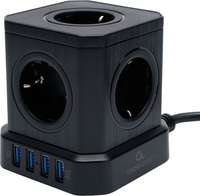 Сетевой фильтр Cablexpert TWR-5-U4-B-3 - фото