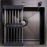 Кухонная мойка Berge 5050 premium Nano Black (черный) - фото