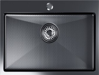 Кухонная мойка Berge 6050 Decor premium Nano Black (черный) - фото